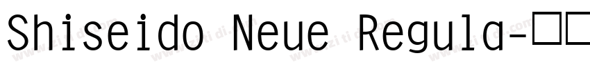 Shiseido Neue Regula字体转换 Shiseido Neue Regula字体转换
